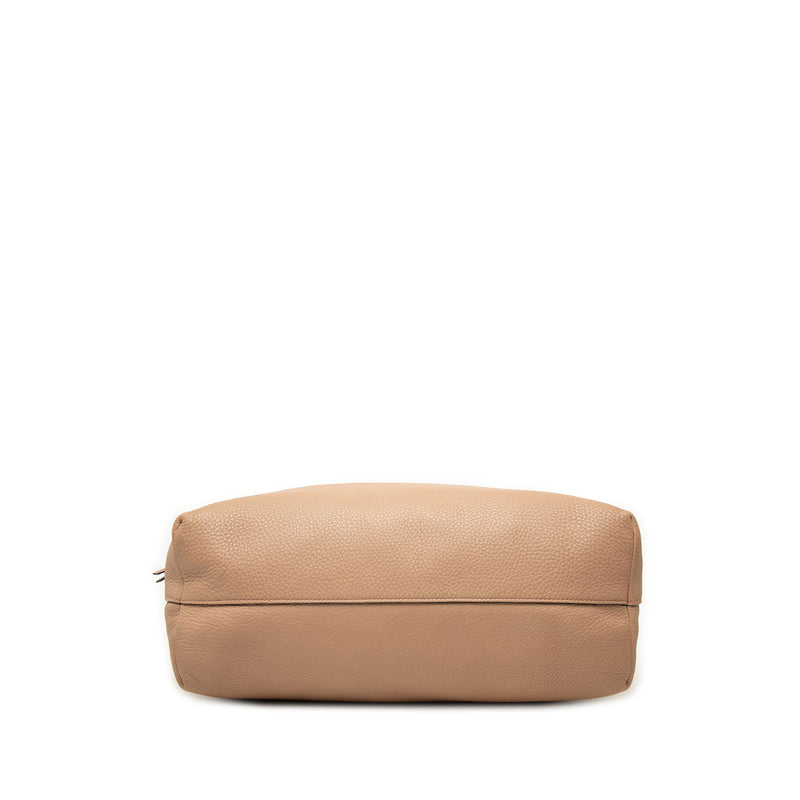 Vitello Daino Front Zip Open Convertible Tote - Image 3