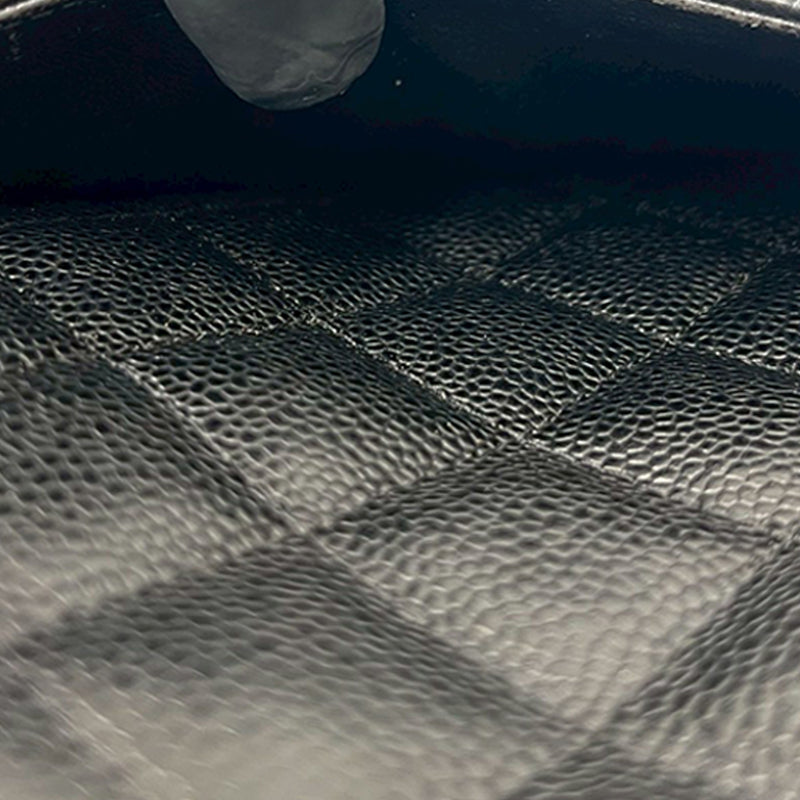 Large CC Quilted Caviar Bowler Bag - Image 5
