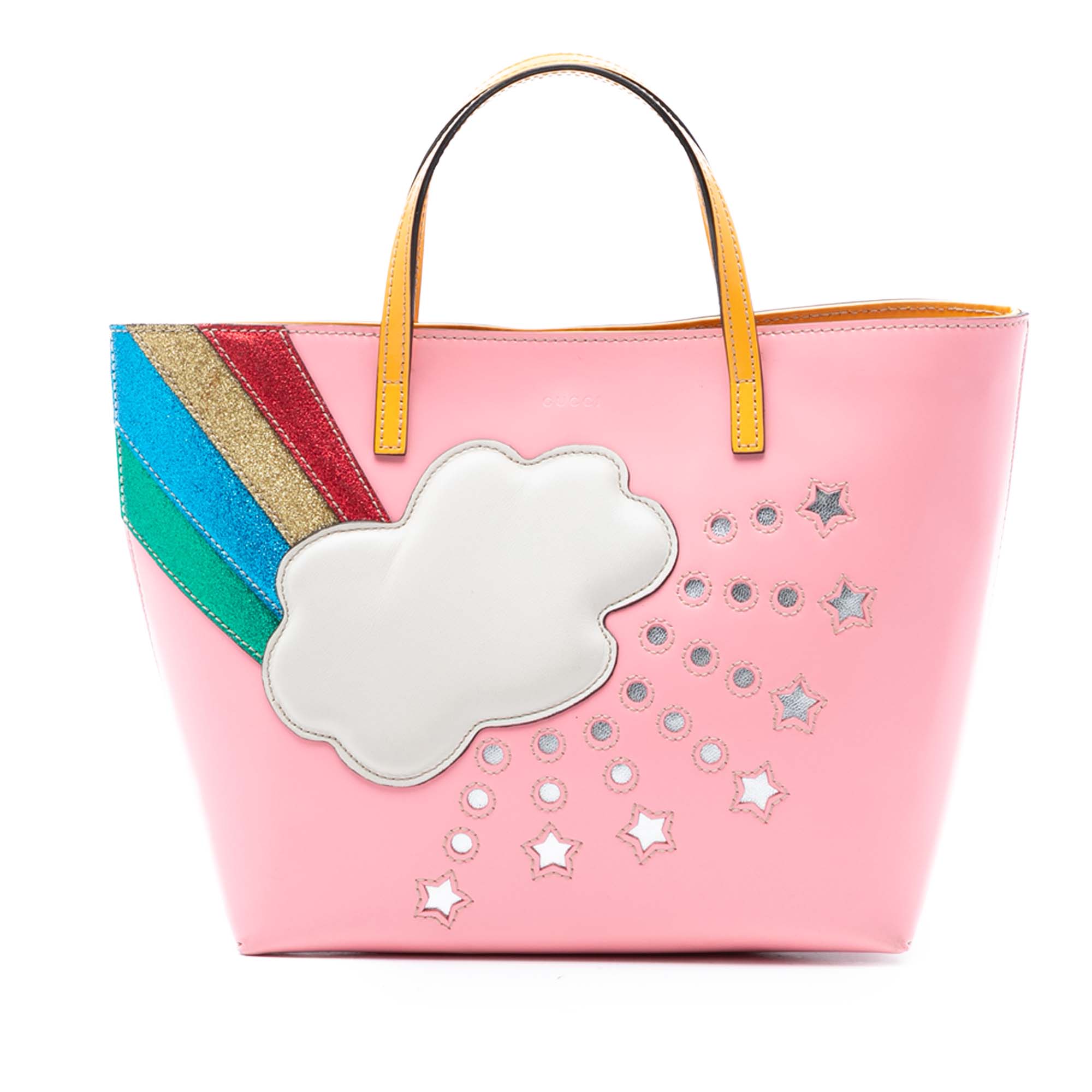 Childrens Leather Rainbow Cloud Tote - Image 1