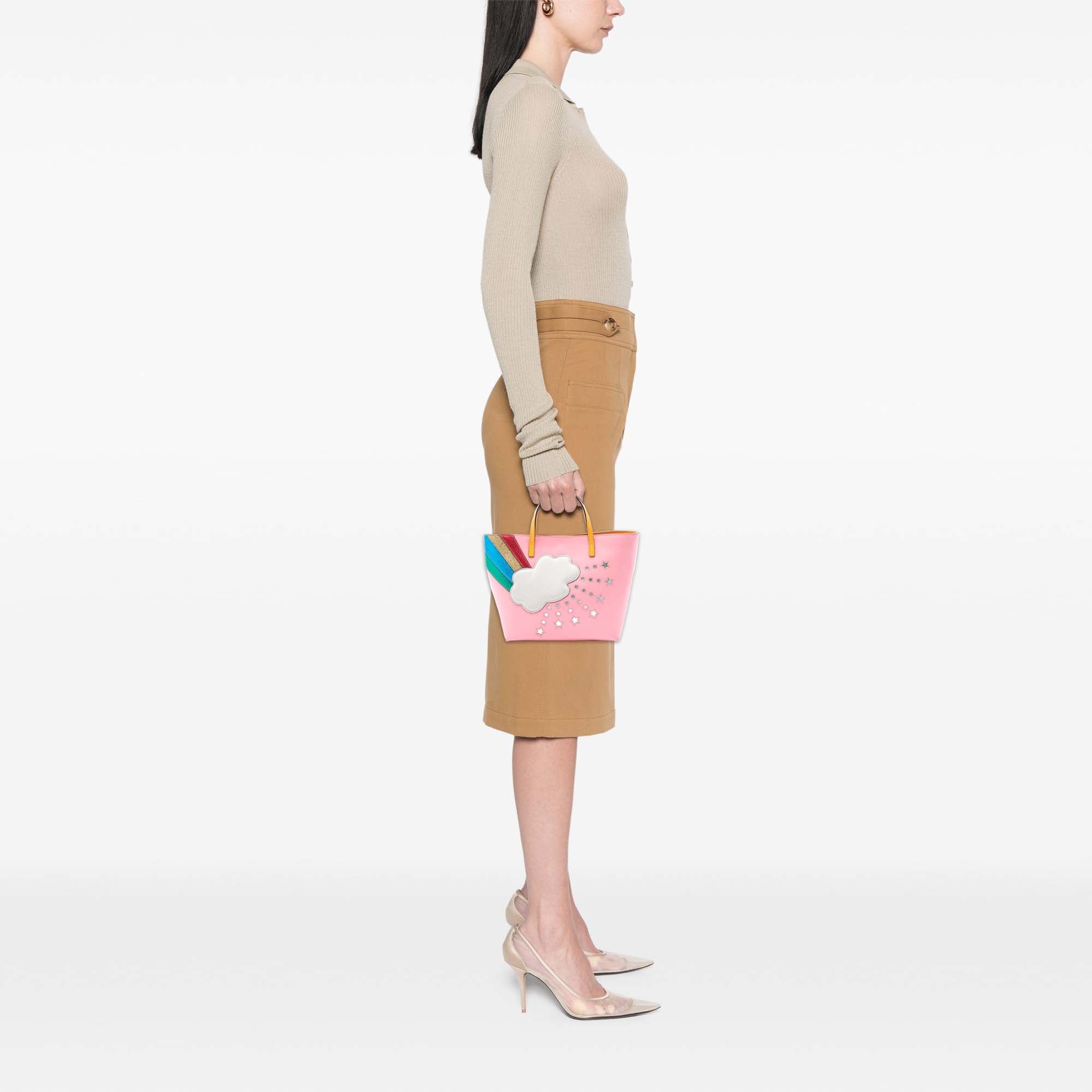 Childrens Leather Rainbow Cloud Tote - Image 7