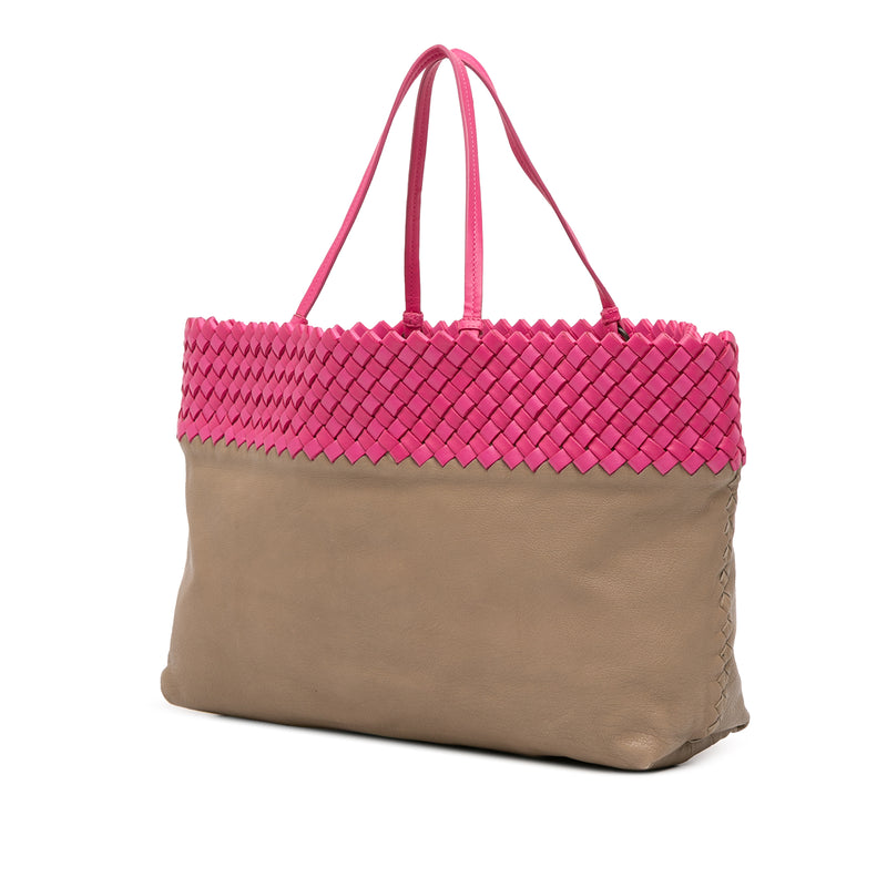 Intrecciato Trimmed Bicolor Nappa Tote - Image 2
