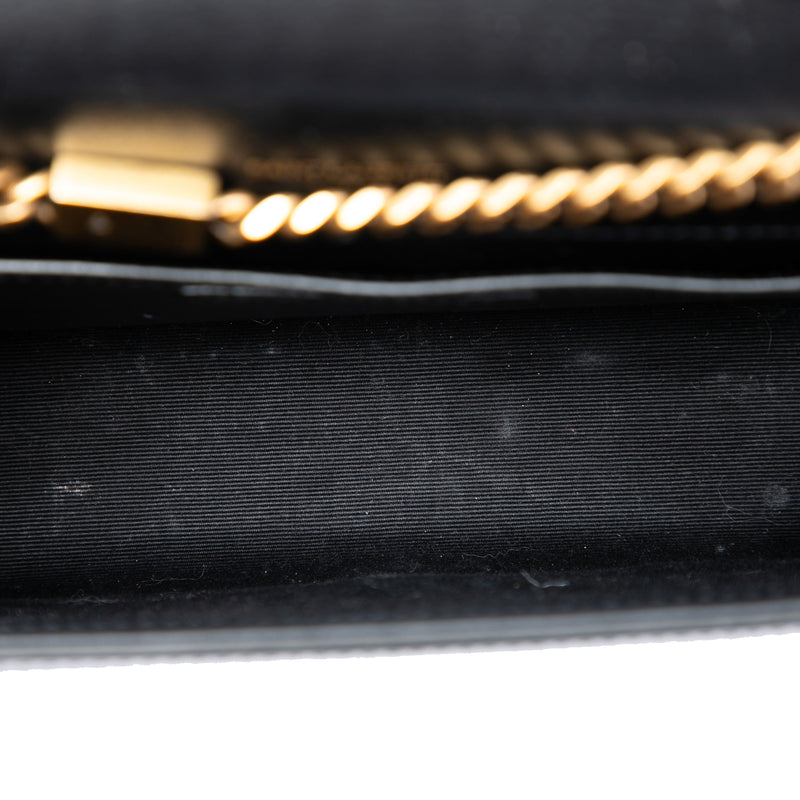 Small Bicolor Lambskin and Patent Monogram Kate Chain Shoulder Bag - Image 4