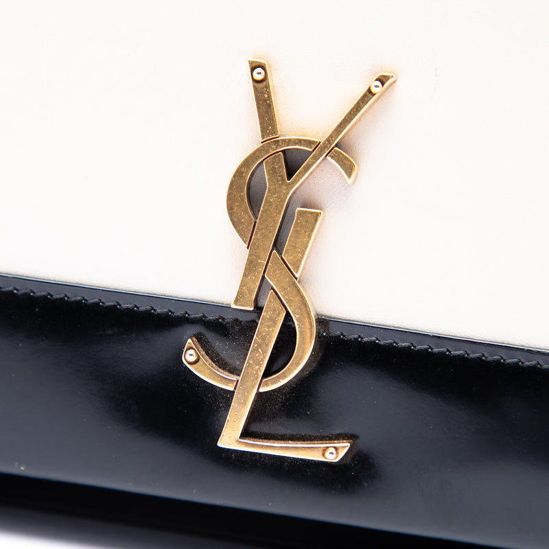 Small Bicolor Lambskin and Patent Monogram Kate Chain Shoulder Bag - Image 5