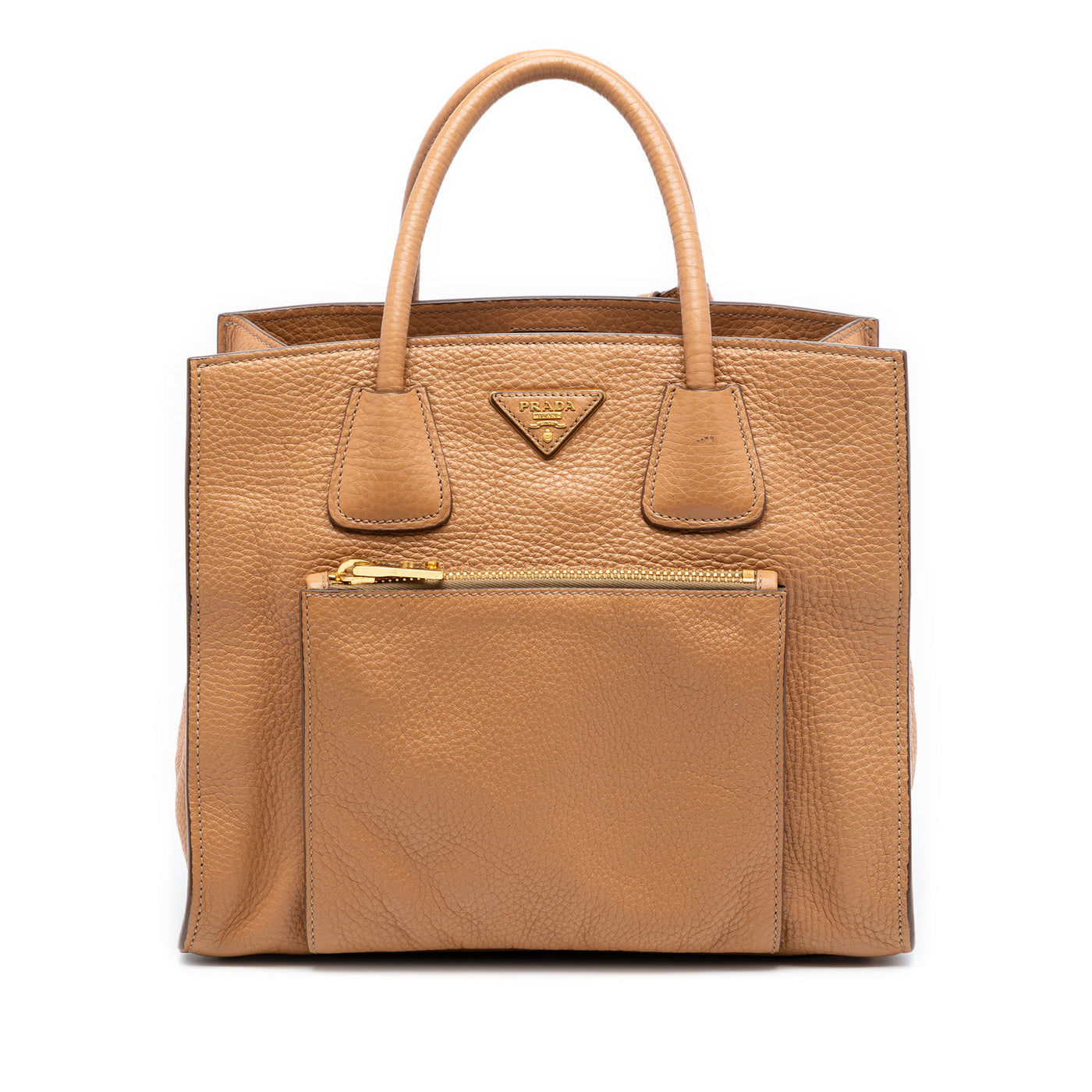 Vitello Daino Front Pocket Open Convertible Tote - Image 1