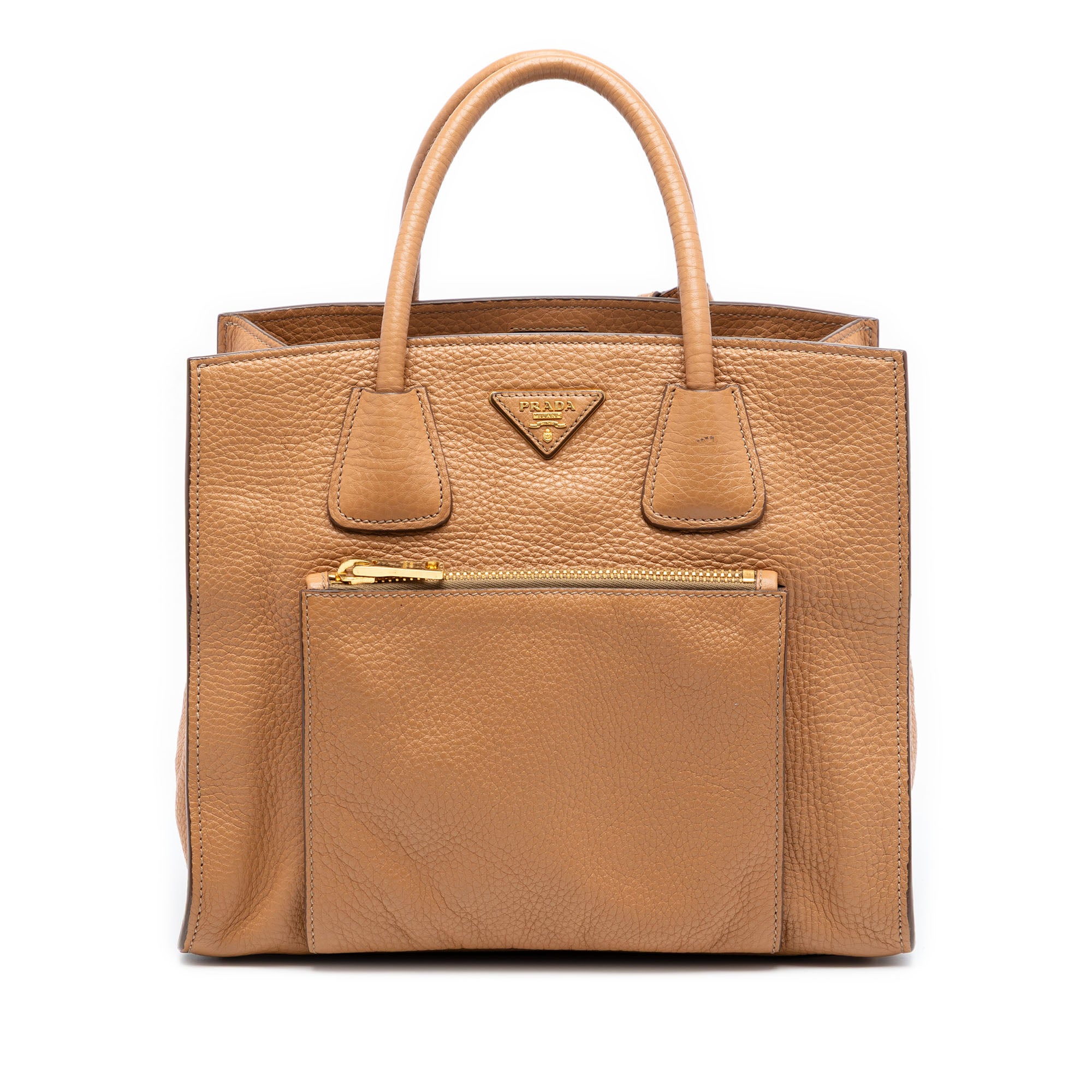 Vitello Daino Front Pocket Open Convertible Tote - Image 1
