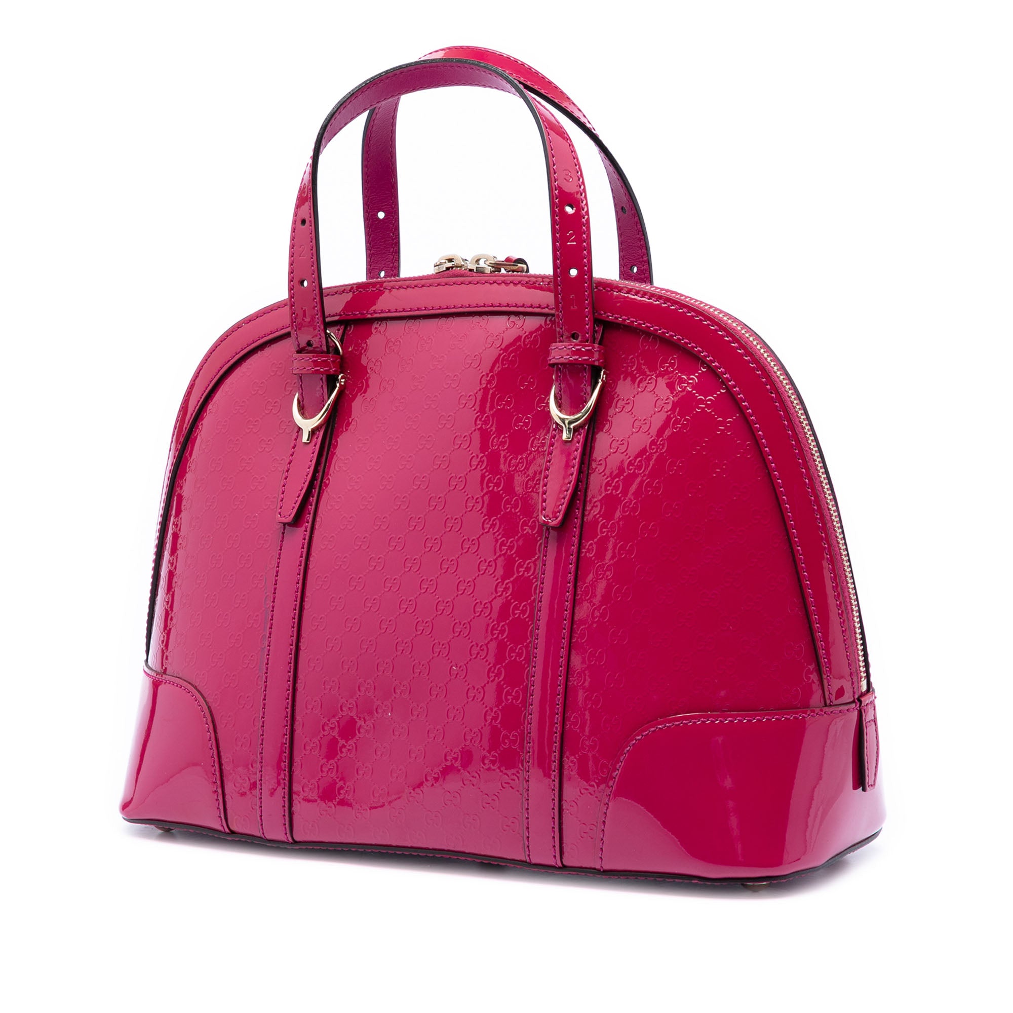 Small Microguccissima Patent Nice Dome Satchel - Image 2