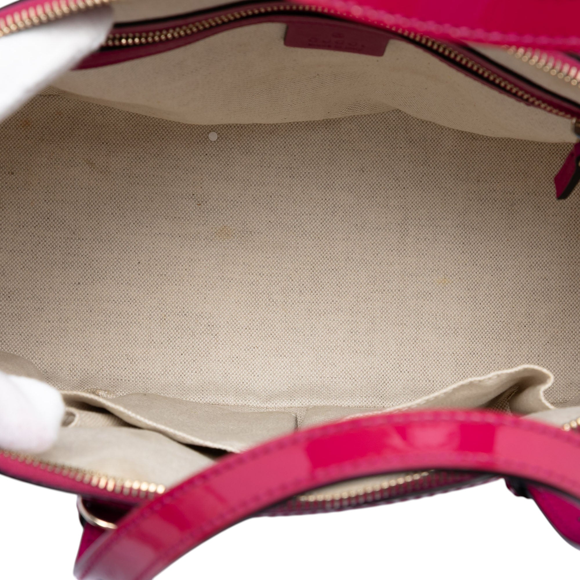 Small Microguccissima Patent Nice Dome Satchel - Image 4