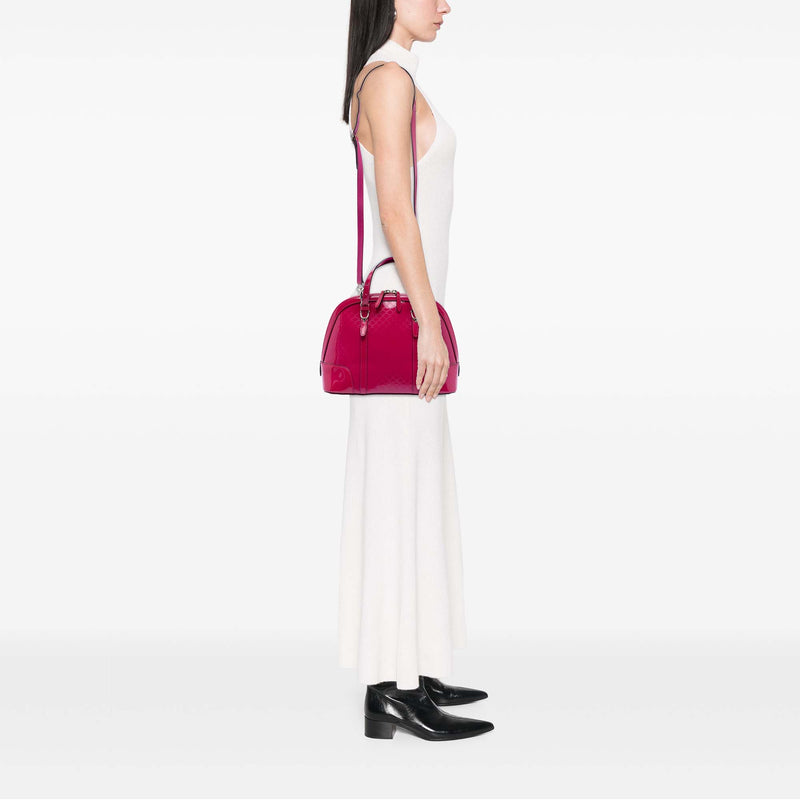 Small Microguccissima Patent Nice Dome Satchel - Image 7