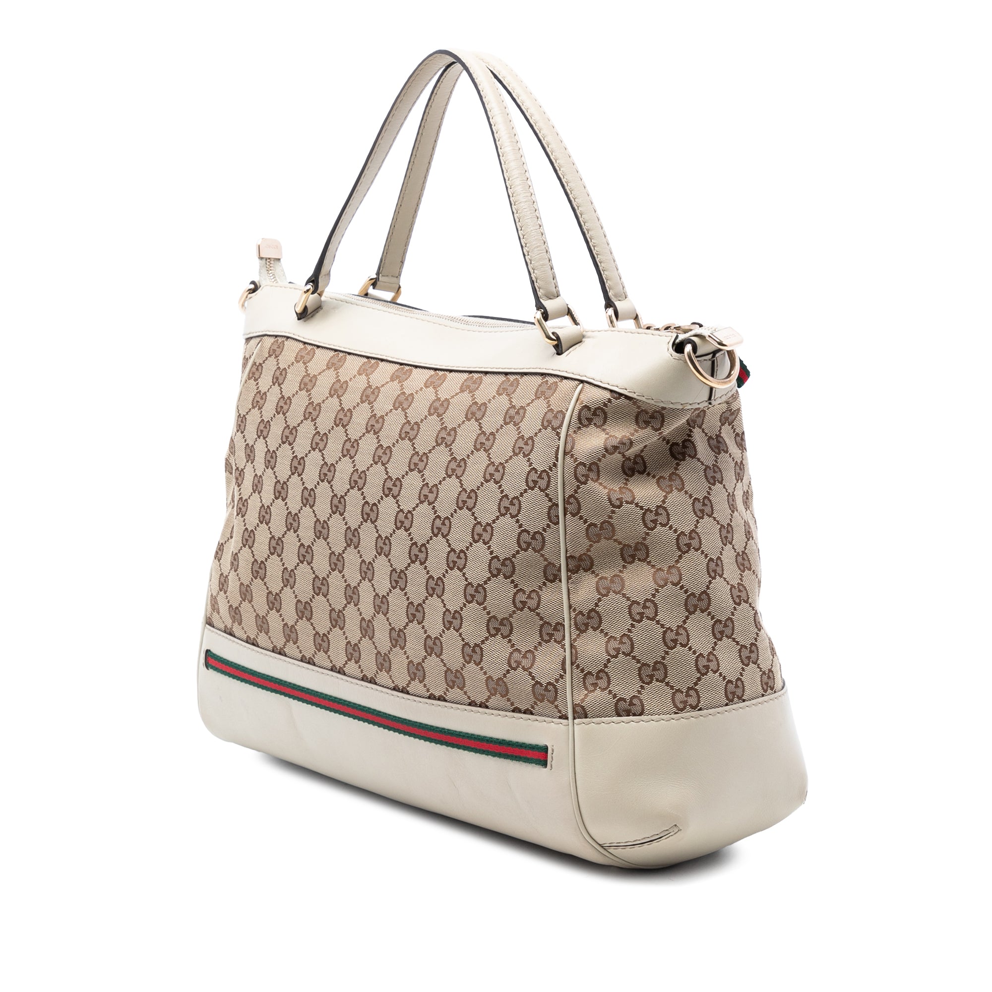 GG Canvas Web Mayfair Satchel - Image 2