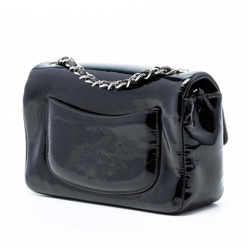 Mini Rectangular Classic Pure Patent Single Flap - Image 2