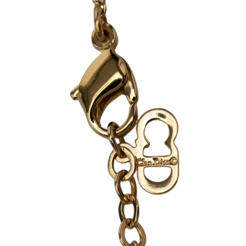 Gold Plated Strass CD Logo Pendant Necklace - Image 5