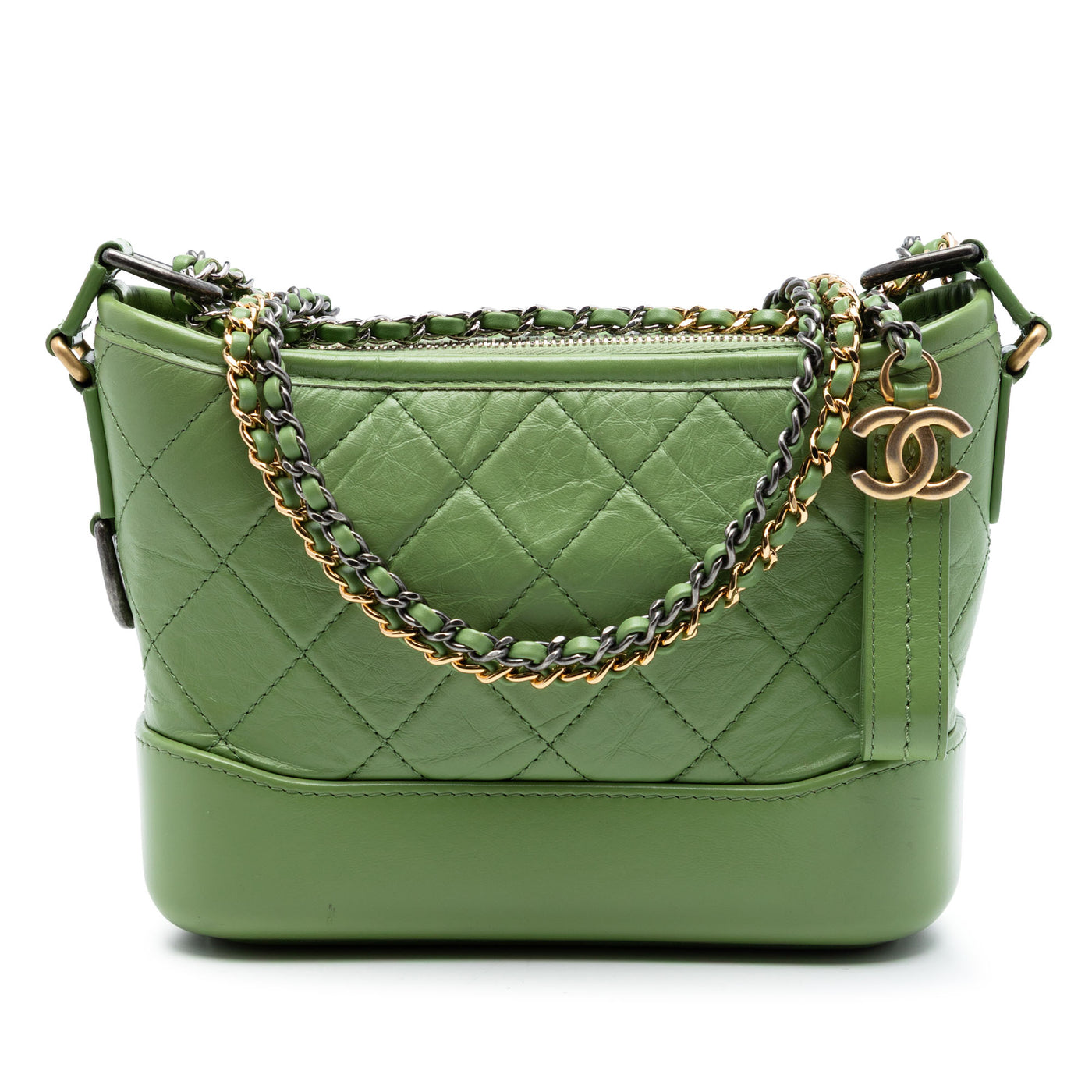 Small Quilted Aged Calfskin Gabrielle Hobo - Image 1