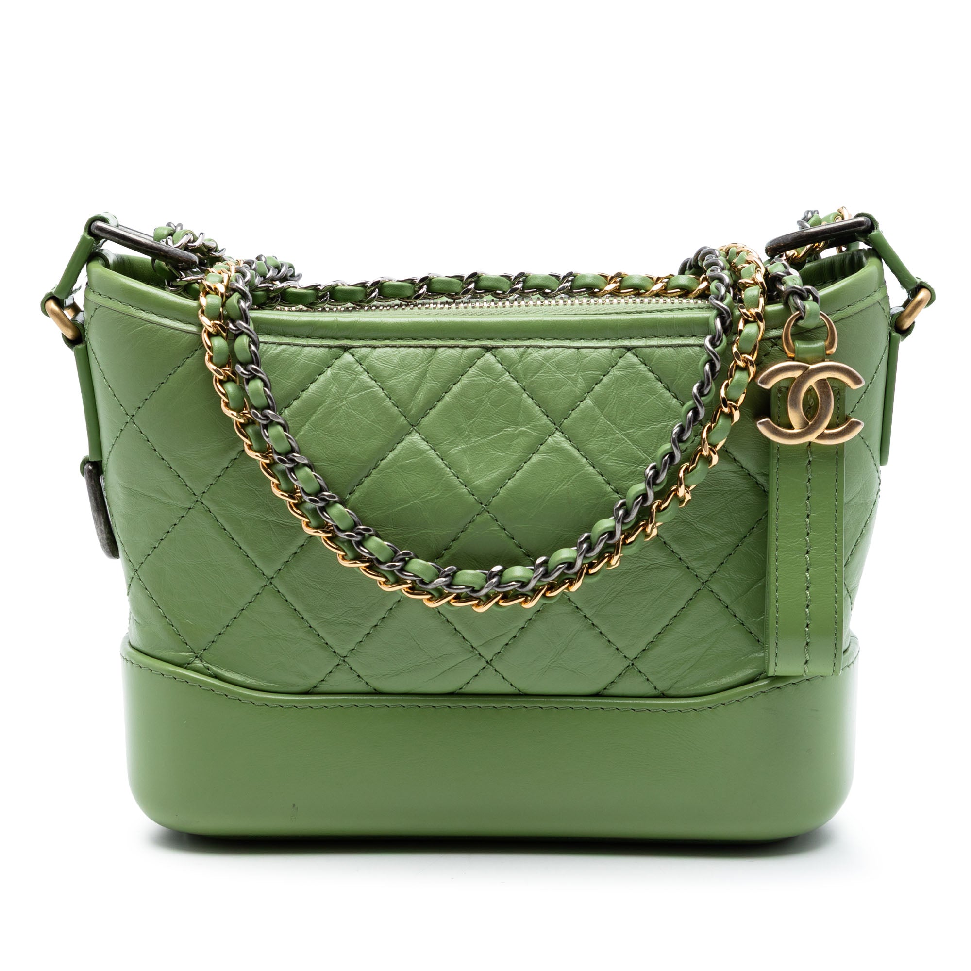 Small Quilted Aged Calfskin Gabrielle Hobo - Image 1