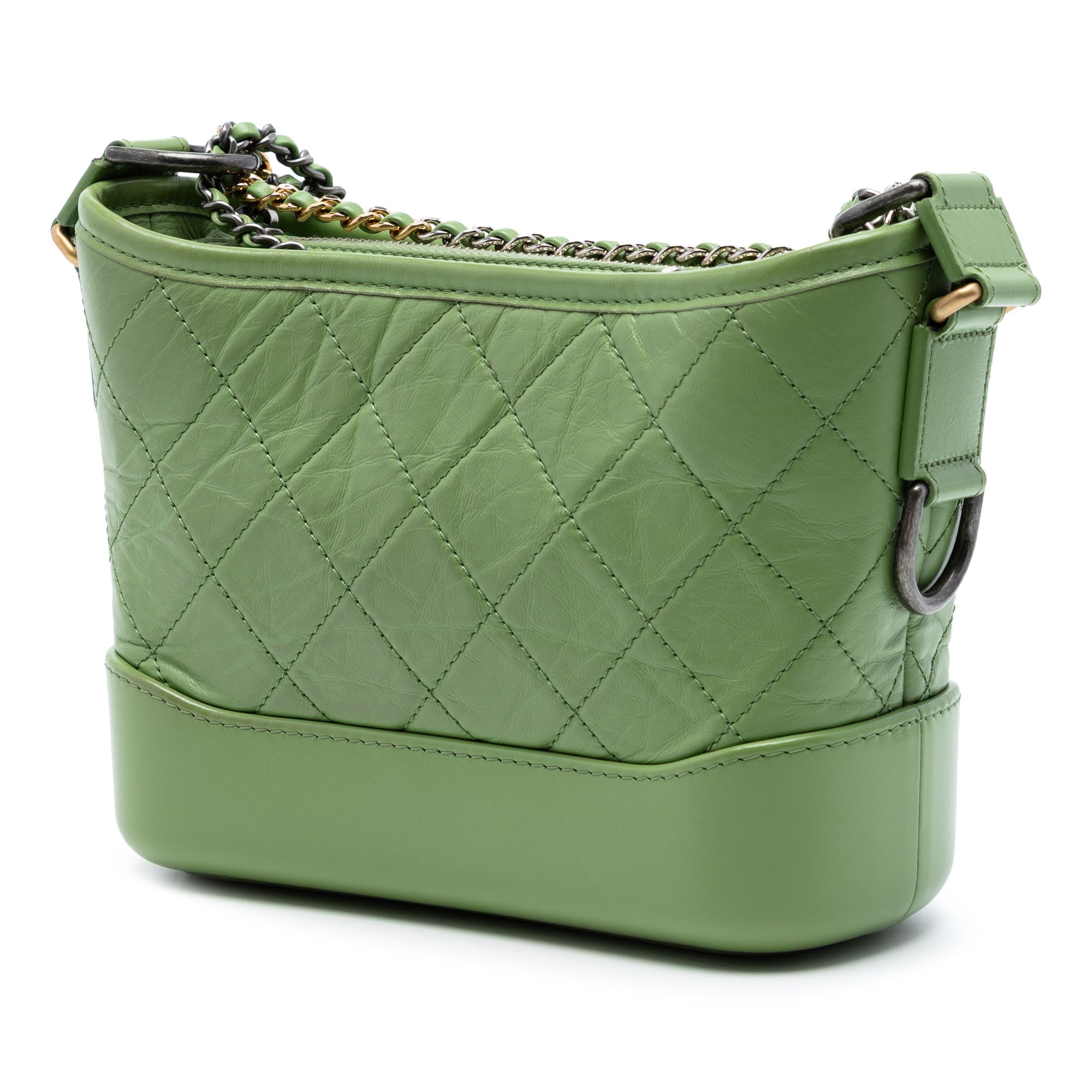 Small Quilted Aged Calfskin Gabrielle Hobo - Image 2