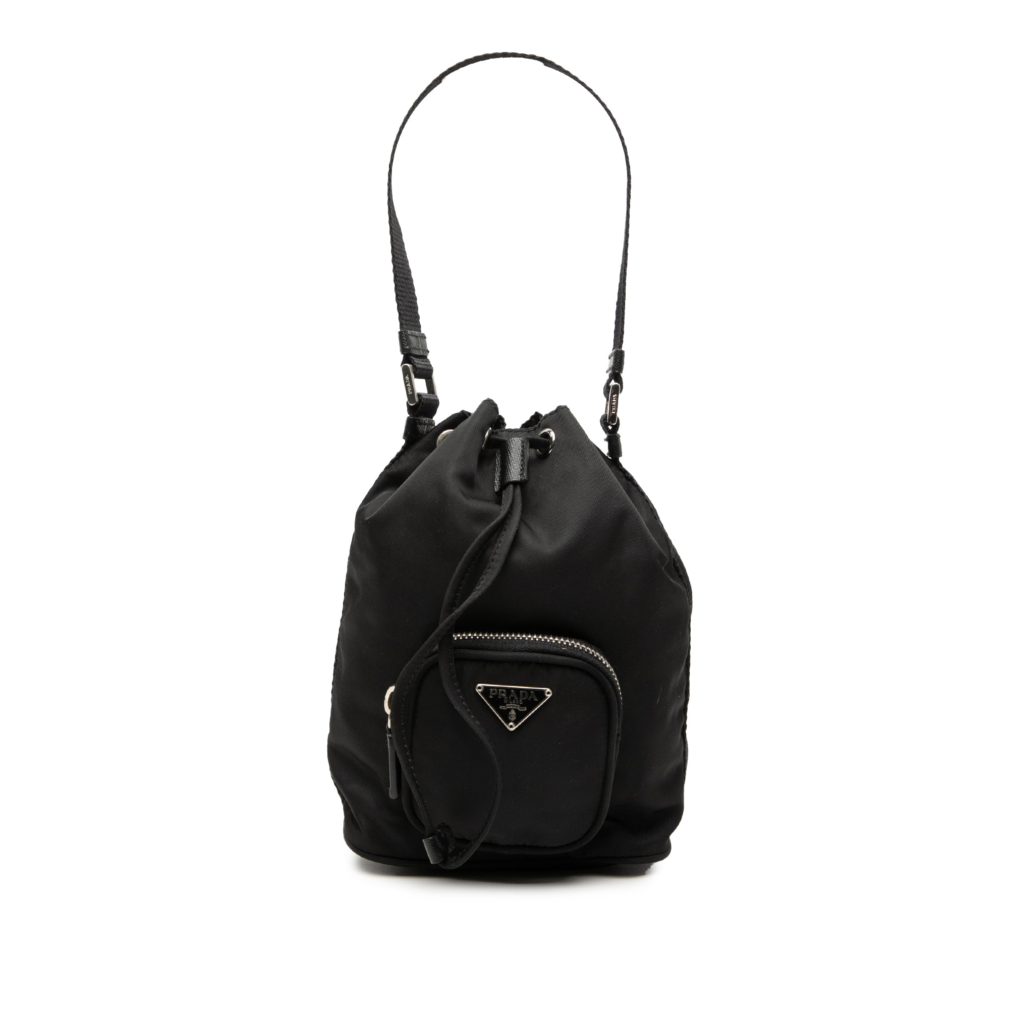 Mini Tessuto Drawstring Bucket Bag - Image 1