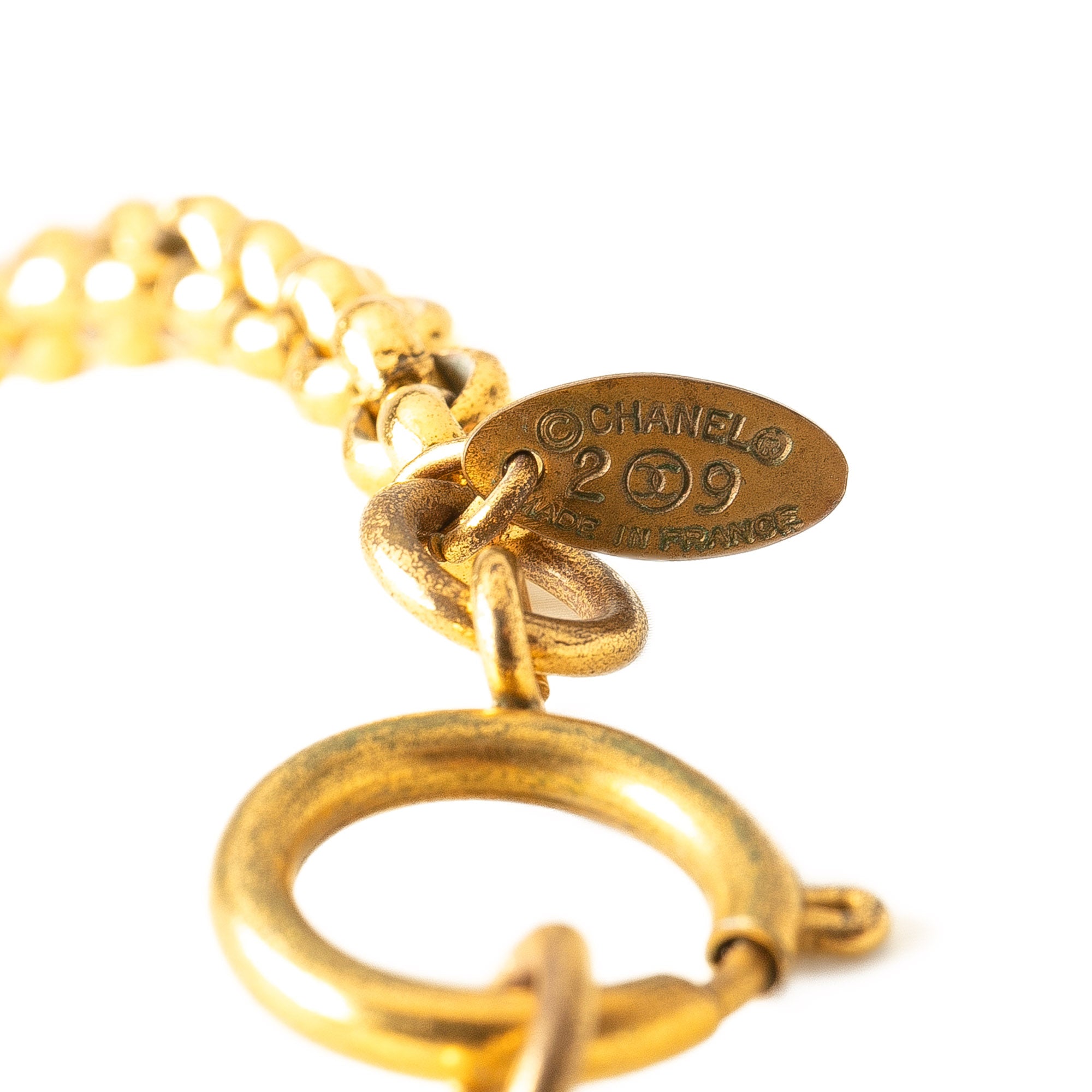 CC Gold Plated Circle Pendant Necklace - Image 3