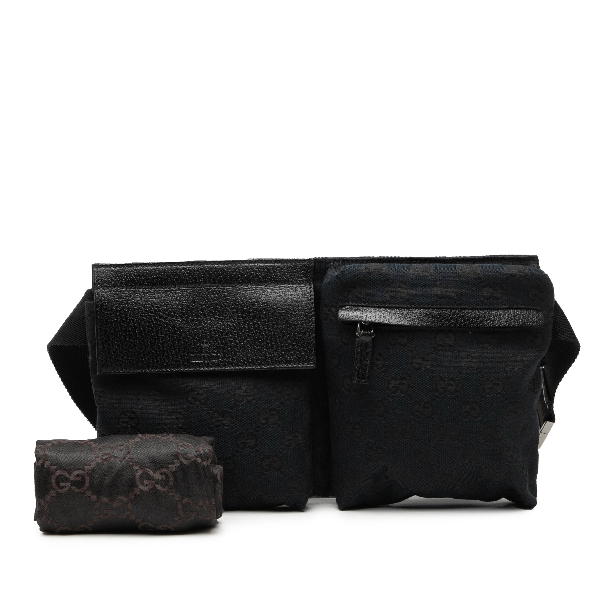 GG Canvas Double Pocket Belt Bag - Image 8
