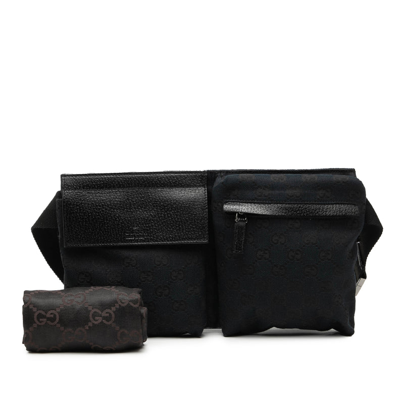 GG Canvas Double Pocket Belt Bag - Image 8
