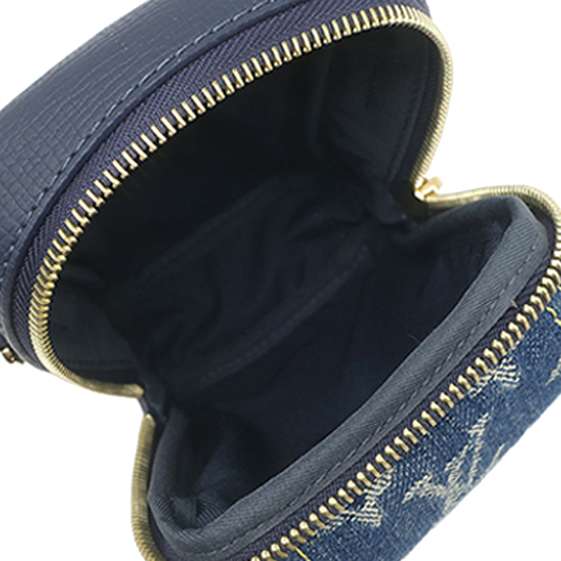 Nigo Monogram Denim and Taurillon Double Phone Pouch - Image 4