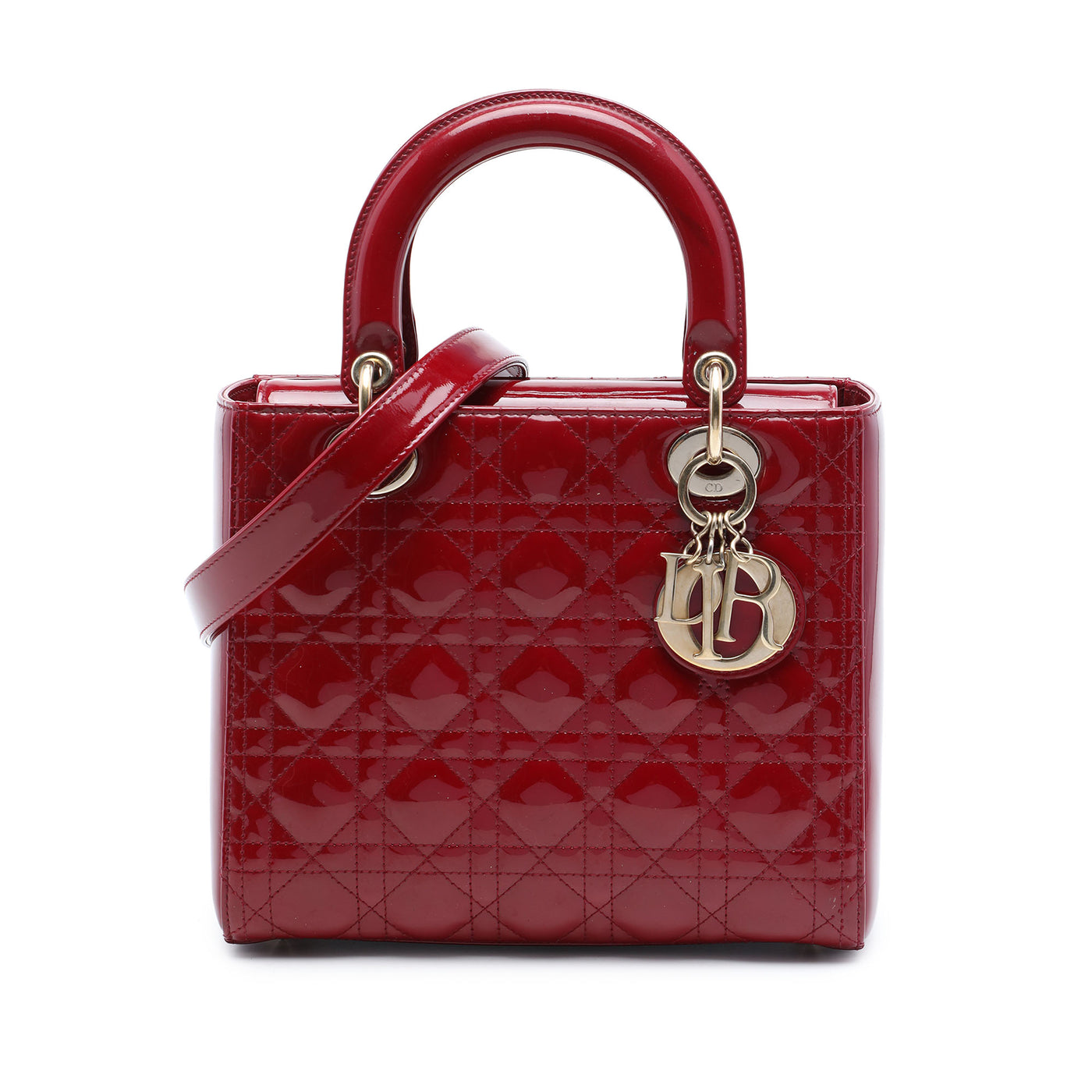 Medium Patent Cannage Lady Dior - Image 1