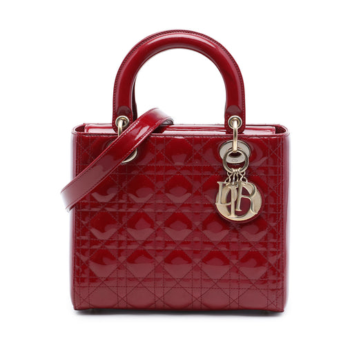 Medium Patent Cannage Lady Dior - Image 1