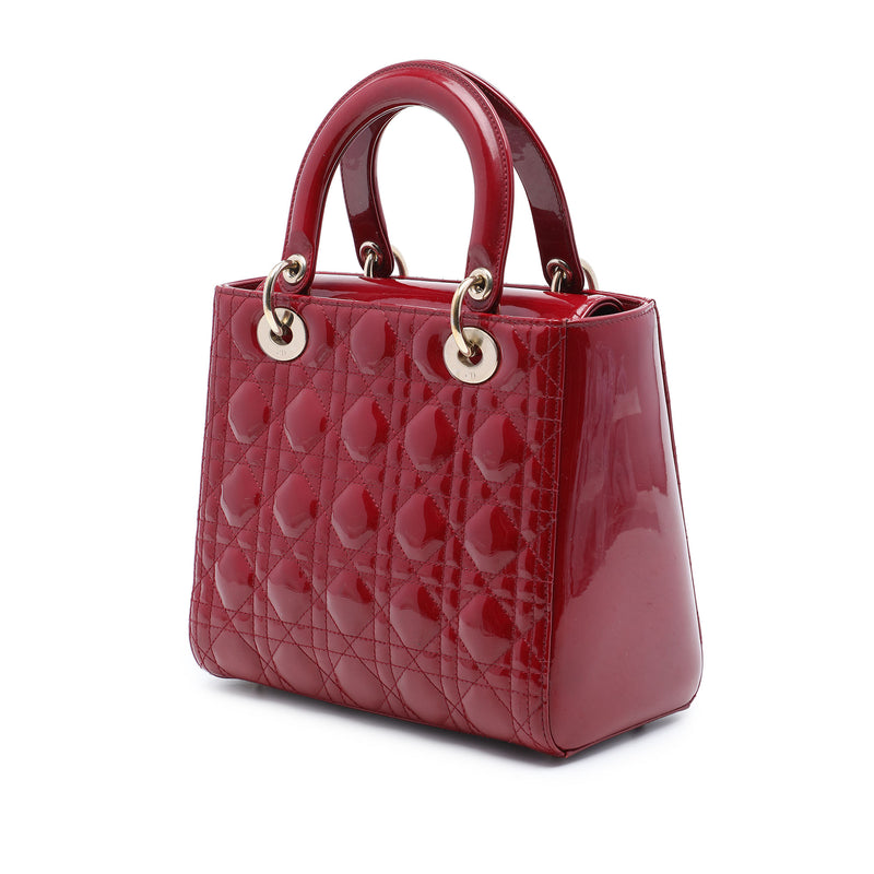 Medium Patent Cannage Lady Dior - Image 2
