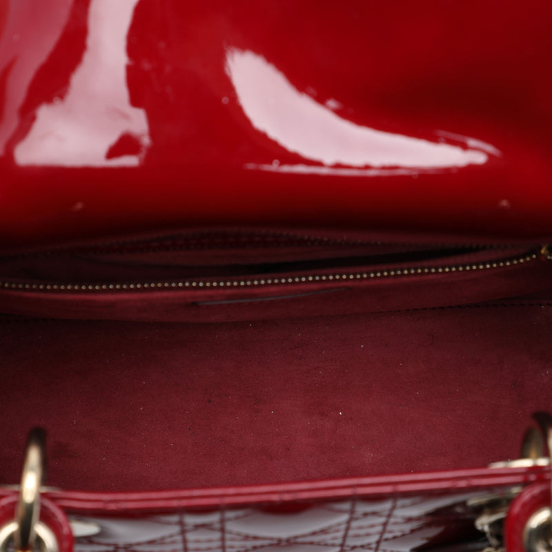 Medium Patent Cannage Lady Dior - Image 4