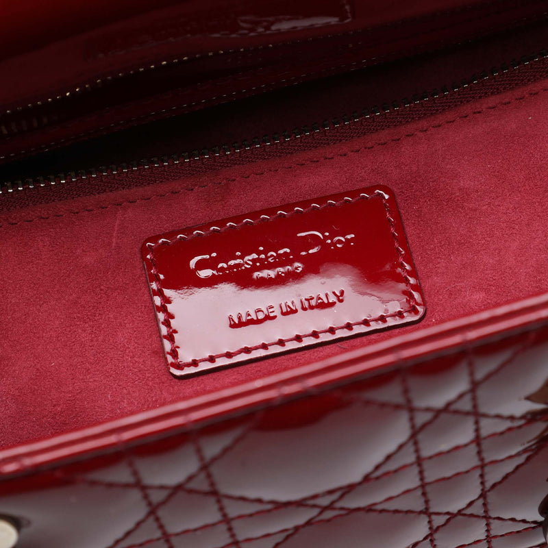 Medium Patent Cannage Lady Dior - Image 5