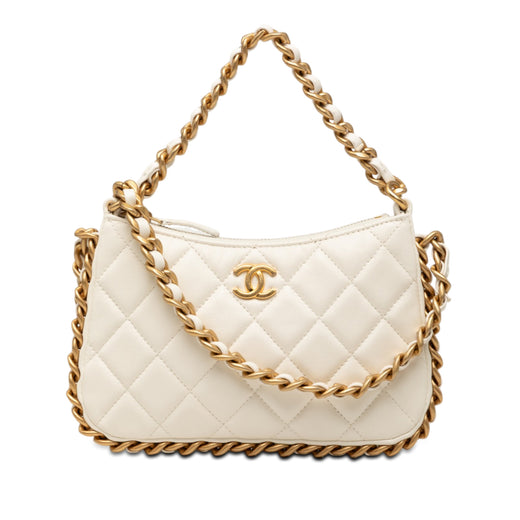 CC Quilted Lambskin Trendy Chain Around Hobo - Image 1