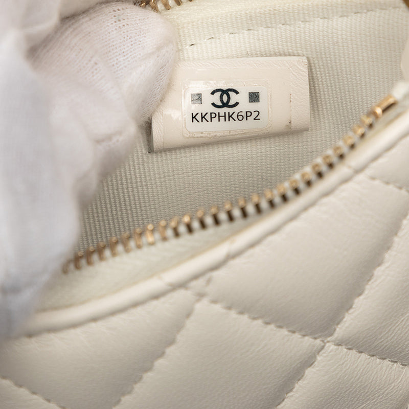 CC Quilted Lambskin Trendy Chain Around Hobo - Image 6