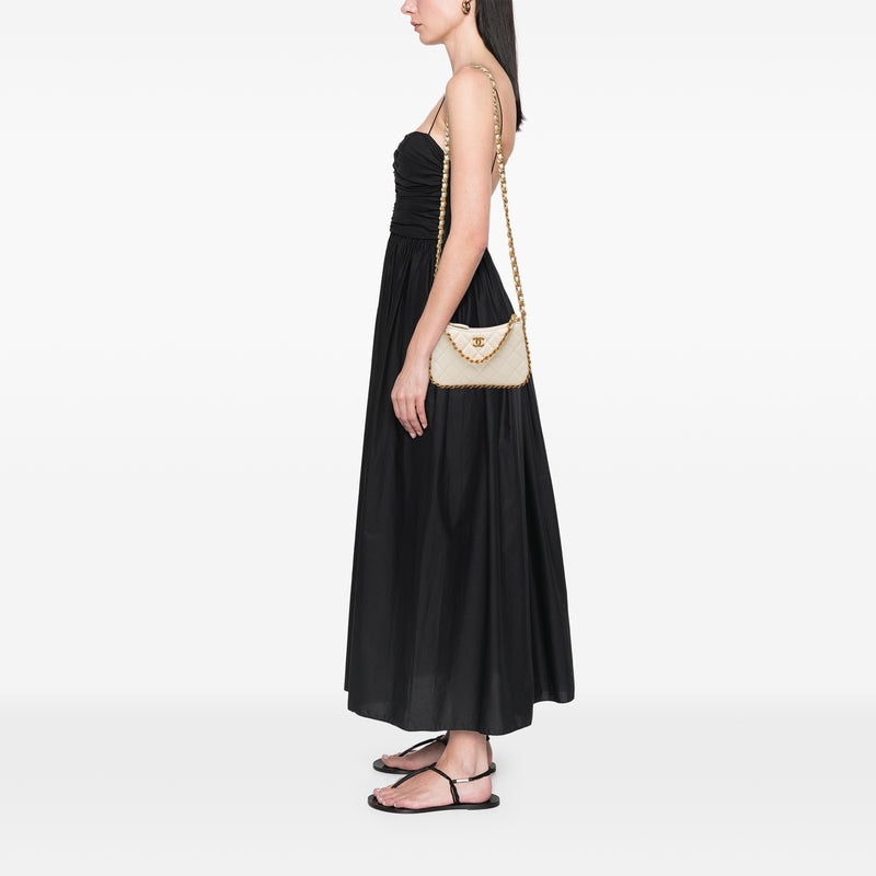 CC Quilted Lambskin Trendy Chain Around Hobo - Image 7