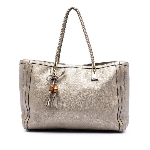 Metallic Calfskin Bella Tote - Image 1