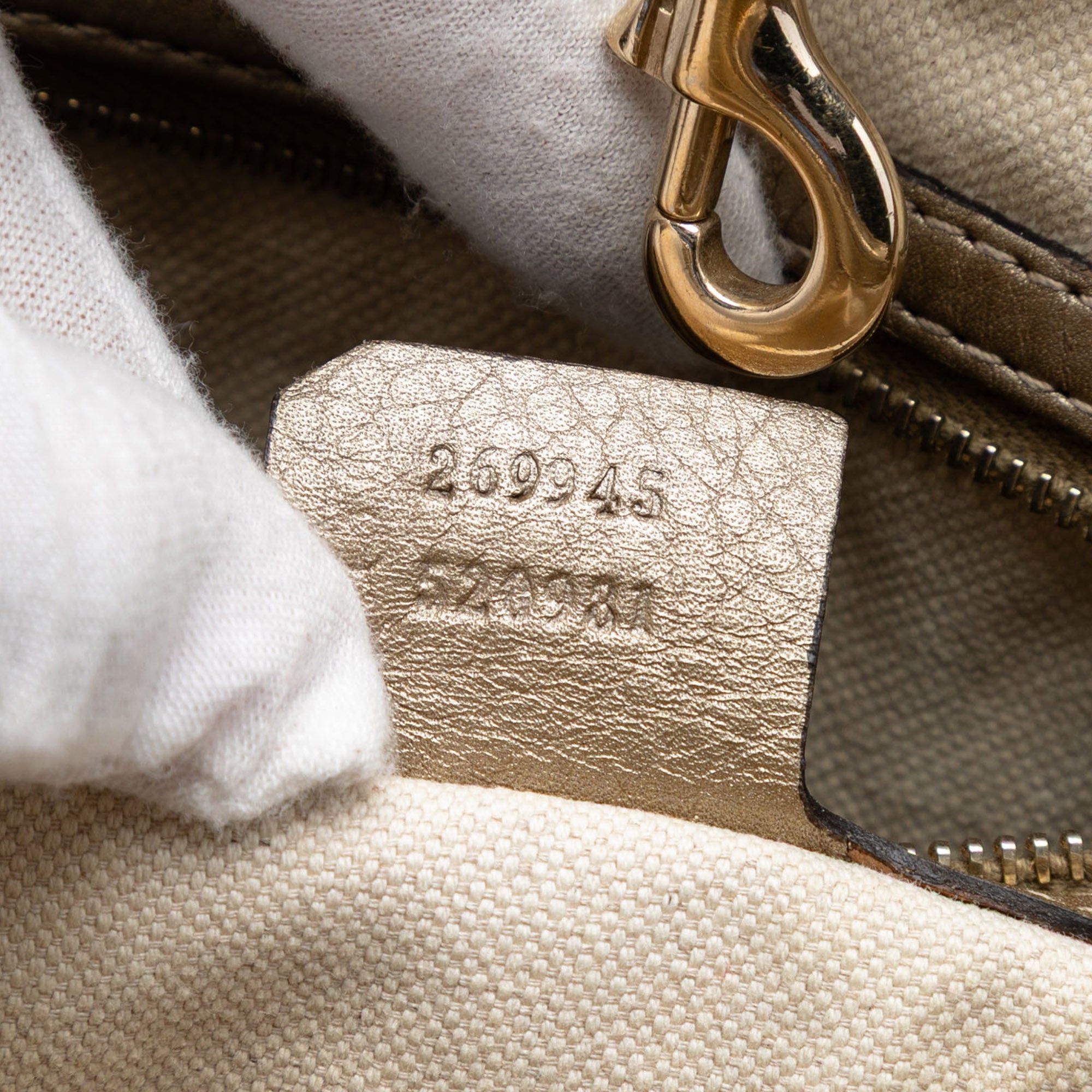 Metallic Calfskin Bella Tote - Image 6