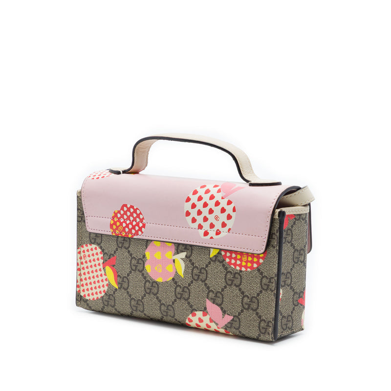 Mini GG Supreme Monogram Les Pommes Padlock Satchel - Image 2