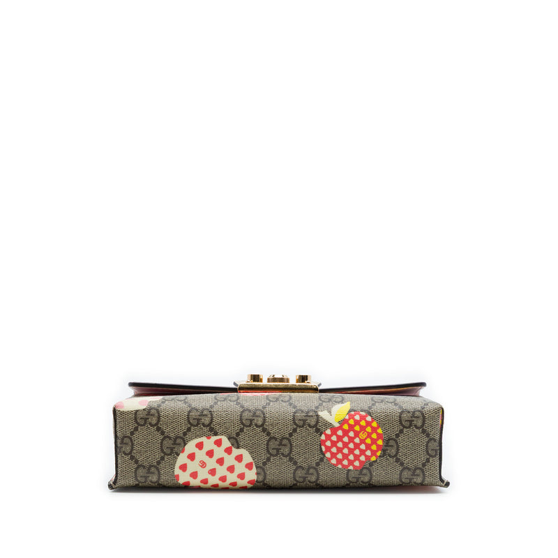 Mini GG Supreme Monogram Les Pommes Padlock Satchel - Image 3