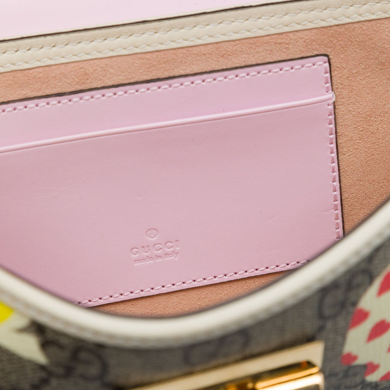 Mini GG Supreme Monogram Les Pommes Padlock Satchel - Image 5