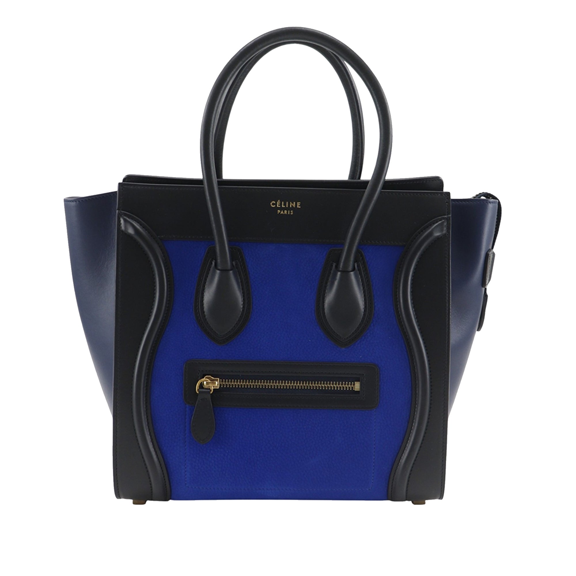 Micro Tricolor Nubuck and Calfskin Luggage Tote - Image 1