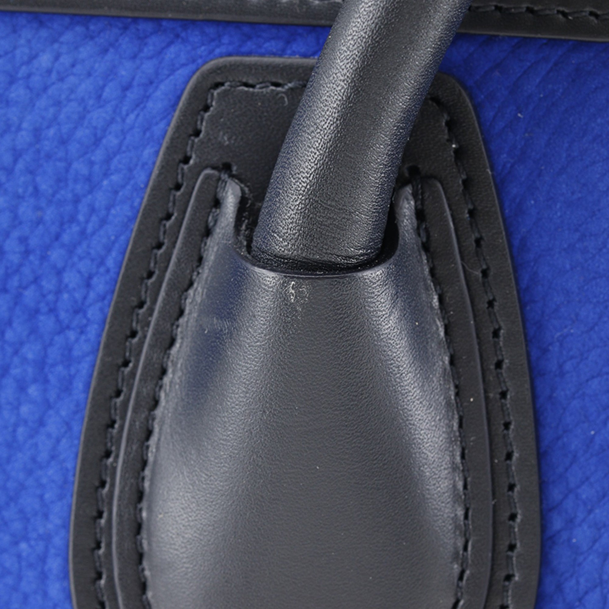 Micro Tricolor Nubuck and Calfskin Luggage Tote - Image 10
