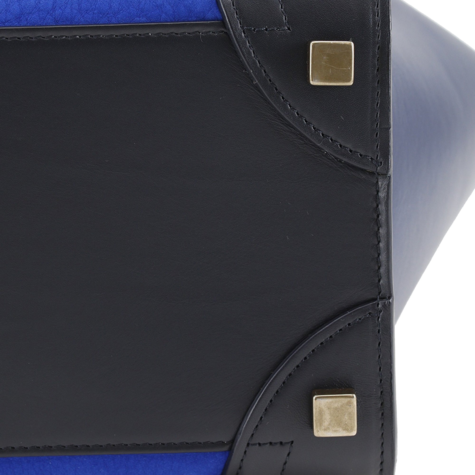 Micro Tricolor Nubuck and Calfskin Luggage Tote - Image 16