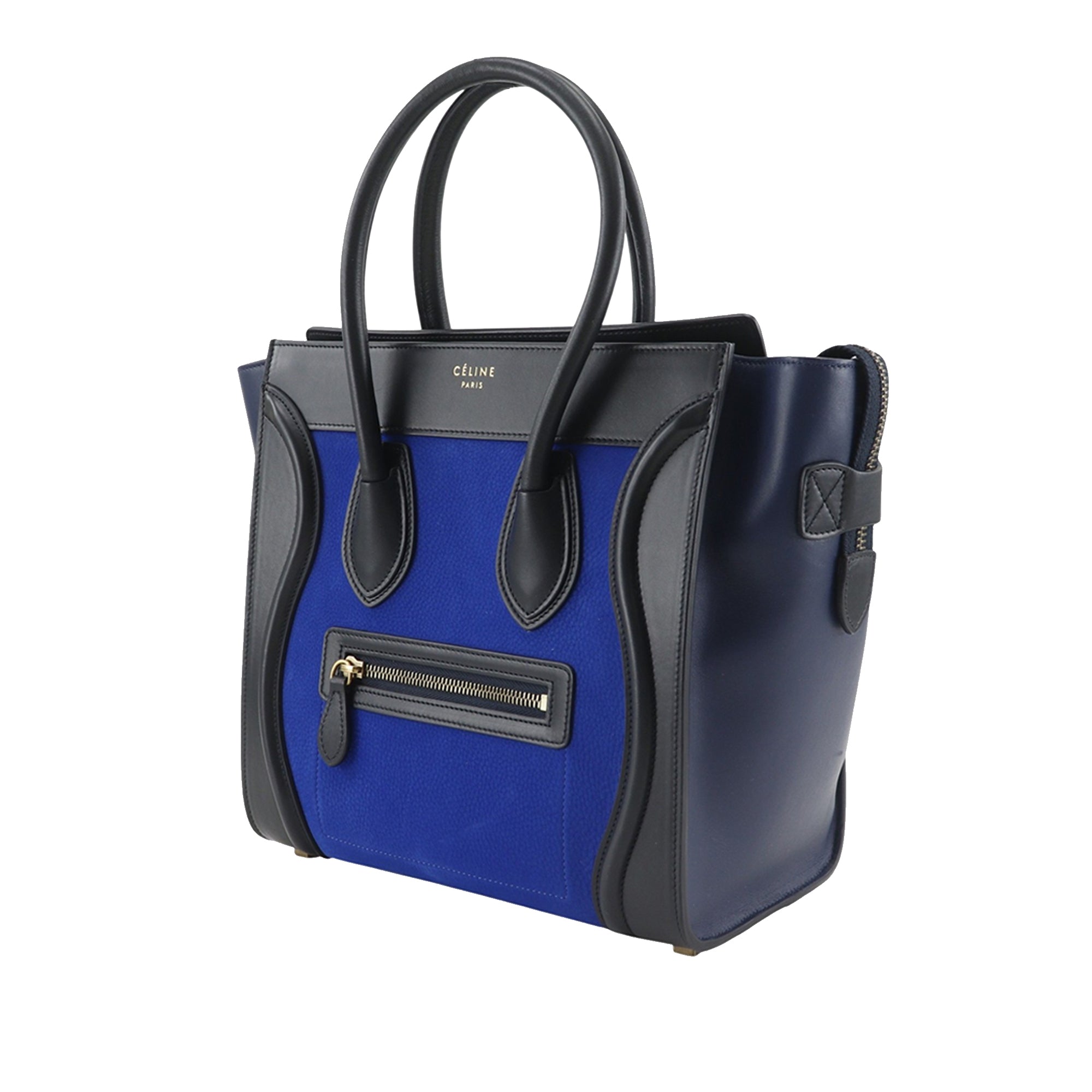 Micro Tricolor Nubuck and Calfskin Luggage Tote - Image 2