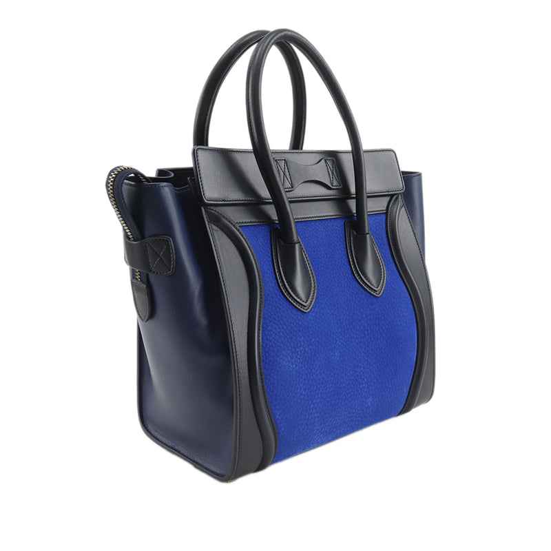 Micro Tricolor Nubuck and Calfskin Luggage Tote - Image 3