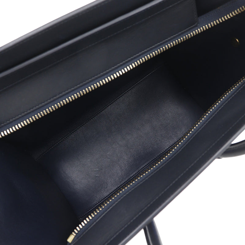 Micro Tricolor Nubuck and Calfskin Luggage Tote - Image 4