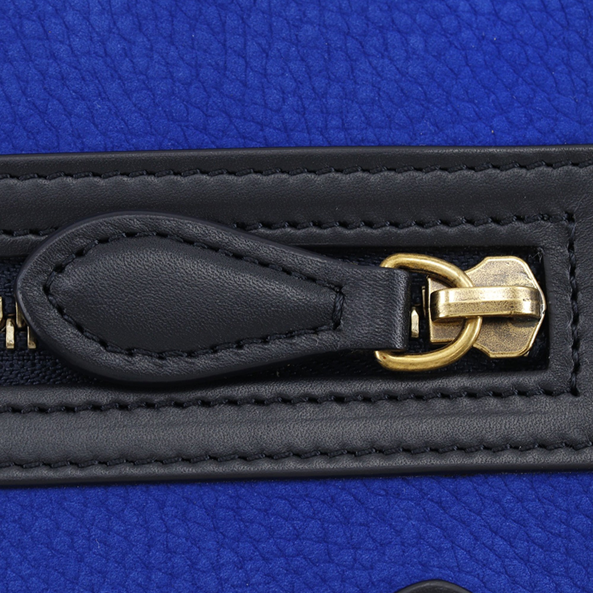 Micro Tricolor Nubuck and Calfskin Luggage Tote - Image 7