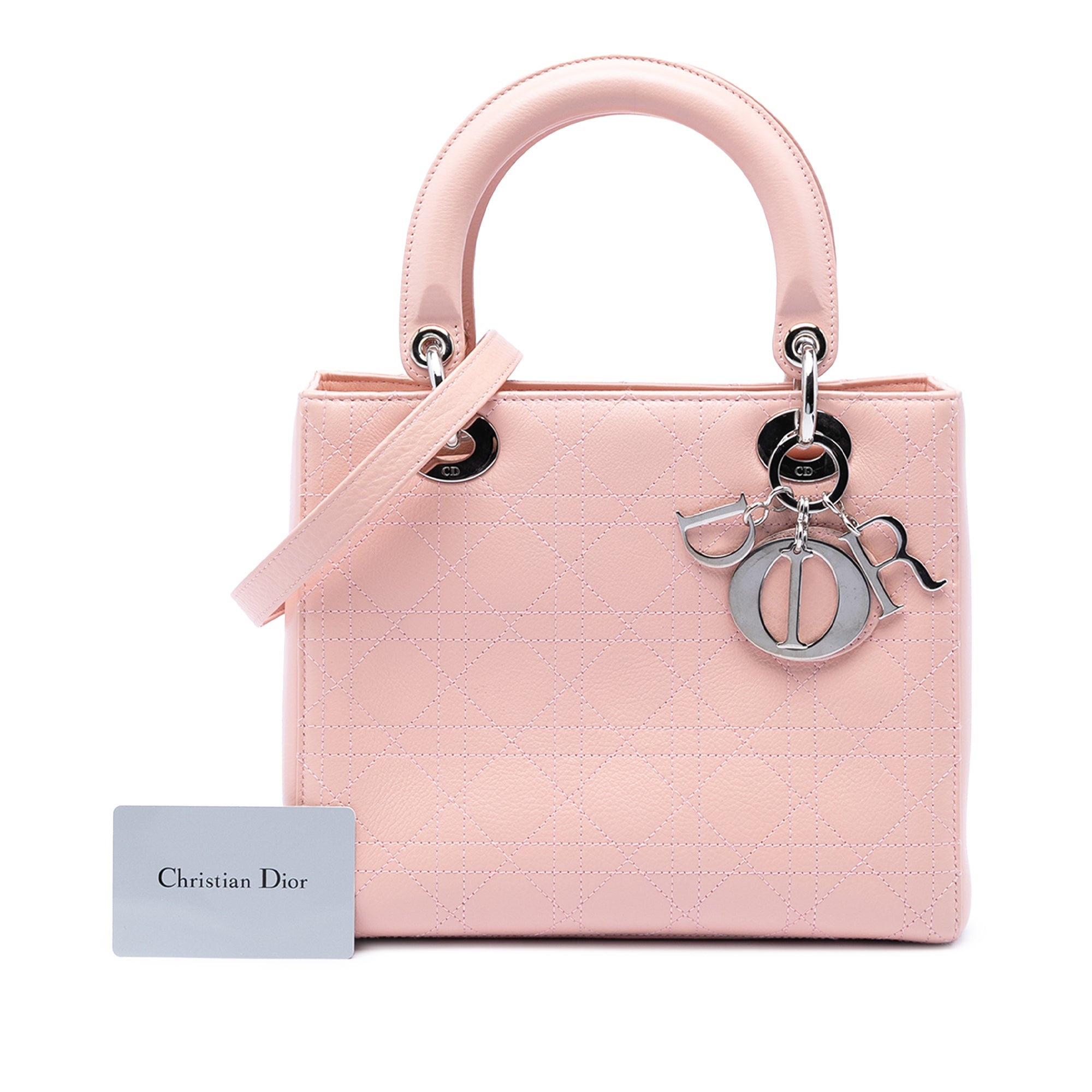 Medium Calfskin Cannage Stitched Lady Dior - Image 7