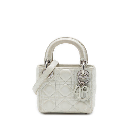Micro Iridescent Lambskin Cannage Lady Dior - Image 1