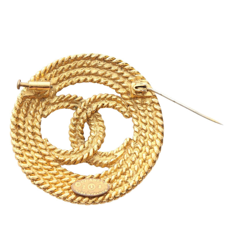 Gold Plated CC Rope Brooch - Image 2