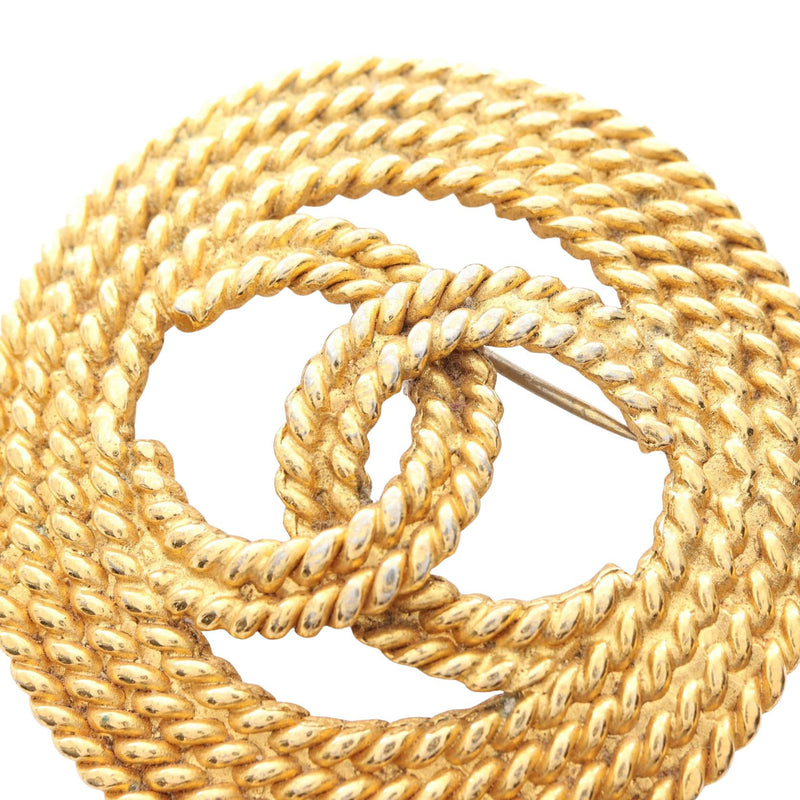Gold Plated CC Rope Brooch - Image 3