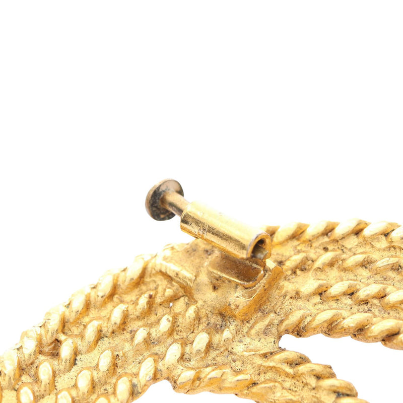 Gold Plated CC Rope Brooch - Image 4