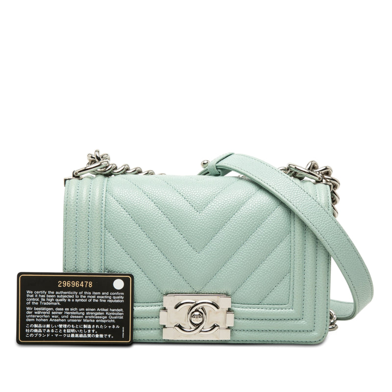 Small Chevron Caviar Boy Flap - Image 7