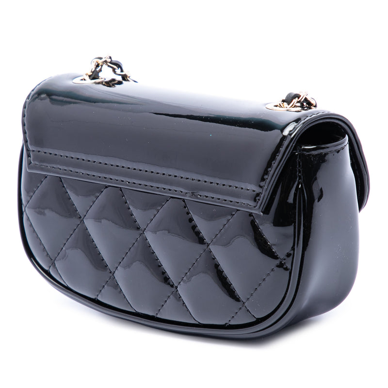 Mini CC Quilted Patent Single Flap - Image 2